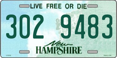 NH license plate 3029483
