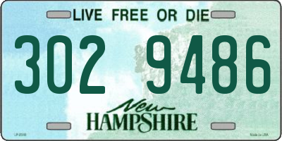 NH license plate 3029486