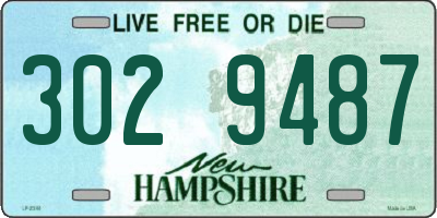 NH license plate 3029487