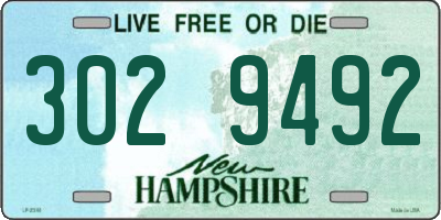 NH license plate 3029492