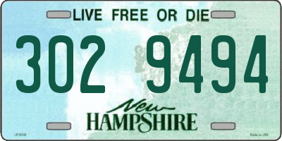 NH license plate 3029494