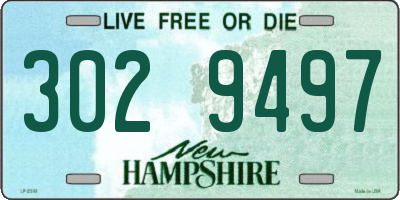 NH license plate 3029497