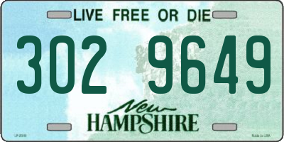 NH license plate 3029649