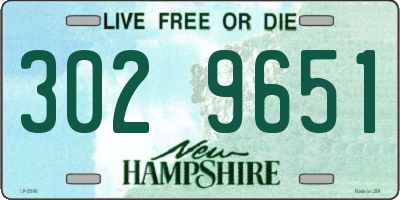 NH license plate 3029651