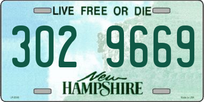 NH license plate 3029669