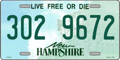 NH license plate 3029672