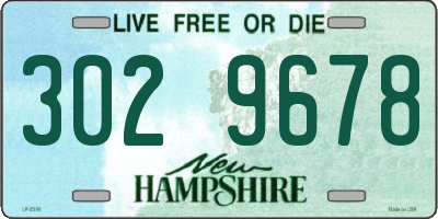 NH license plate 3029678