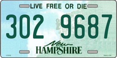 NH license plate 3029687