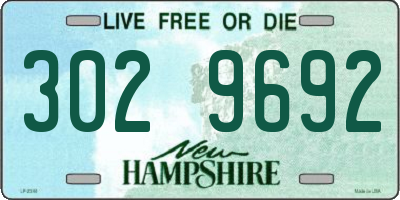 NH license plate 3029692