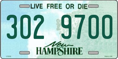 NH license plate 3029700