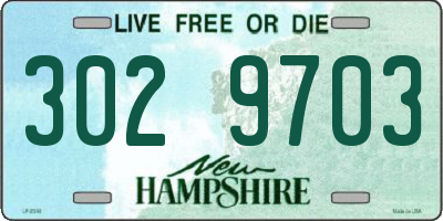 NH license plate 3029703