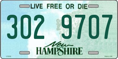 NH license plate 3029707