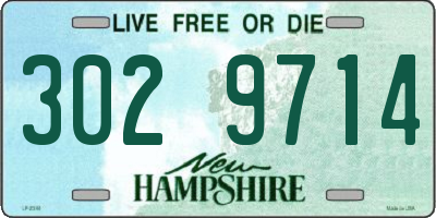 NH license plate 3029714