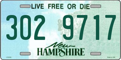 NH license plate 3029717