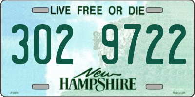 NH license plate 3029722