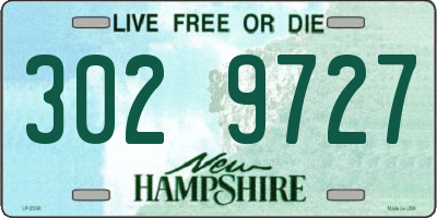 NH license plate 3029727