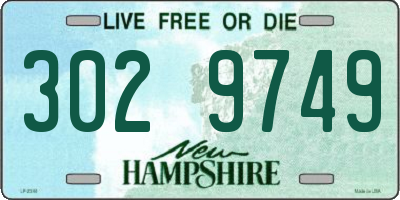 NH license plate 3029749