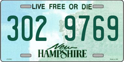 NH license plate 3029769
