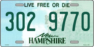 NH license plate 3029770
