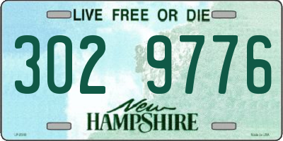 NH license plate 3029776
