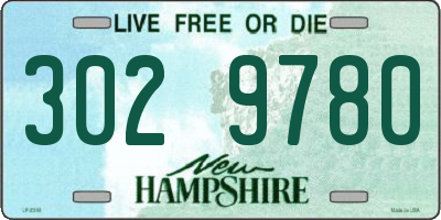 NH license plate 3029780