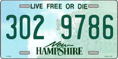 NH license plate 3029786
