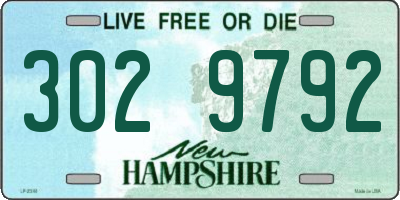 NH license plate 3029792