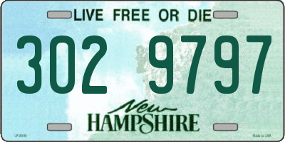 NH license plate 3029797