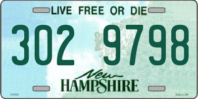NH license plate 3029798
