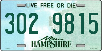 NH license plate 3029815