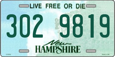 NH license plate 3029819
