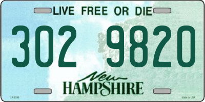 NH license plate 3029820