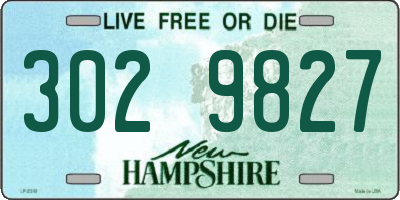 NH license plate 3029827
