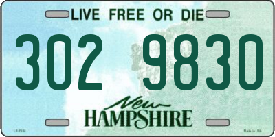 NH license plate 3029830