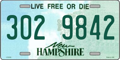 NH license plate 3029842