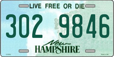 NH license plate 3029846