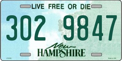 NH license plate 3029847