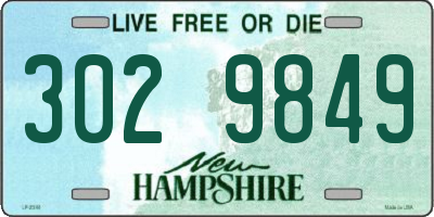 NH license plate 3029849
