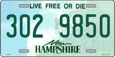 NH license plate 3029850