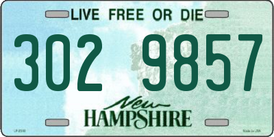 NH license plate 3029857