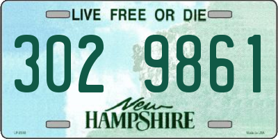NH license plate 3029861