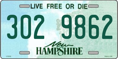 NH license plate 3029862