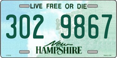 NH license plate 3029867