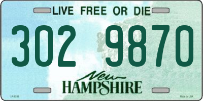 NH license plate 3029870
