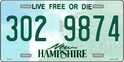 NH license plate 3029874