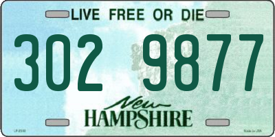 NH license plate 3029877
