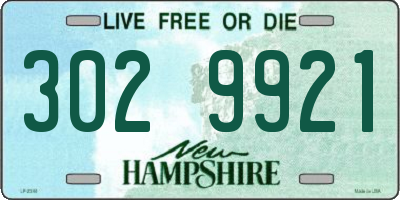 NH license plate 3029921