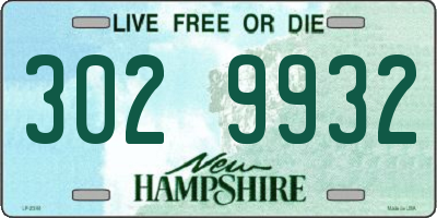 NH license plate 3029932