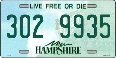 NH license plate 3029935