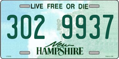 NH license plate 3029937